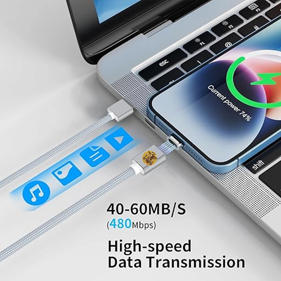 Cable Magnetico Iman 3 en 1 Carga Rapida USB Tipo C