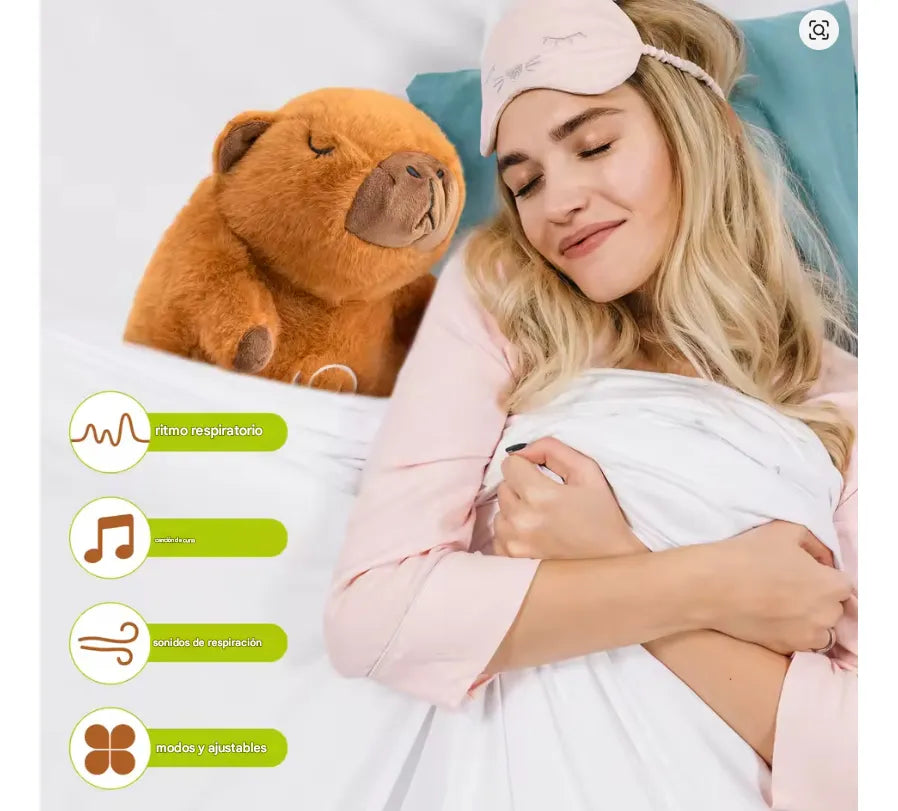 Capybara Respira y Suena 25 Cm Capibara Peluche en Felpa Suave