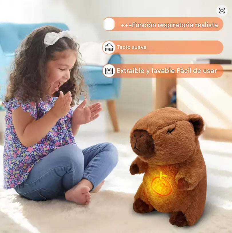 Capybara Respira y Suena 25 Cm Capibara Peluche en Felpa Suave
