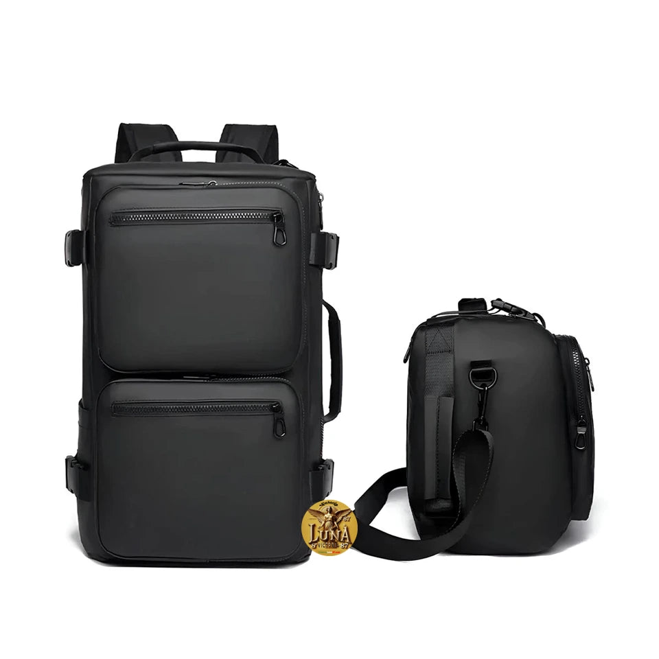 Mochila Bolso Maleta Impermeable Negro Multifuncional Viajero