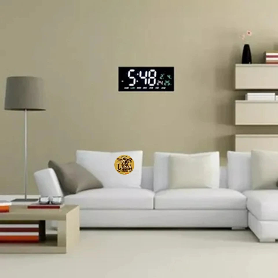 Reloj Digital Led con Calendario Fecha y Temperatura