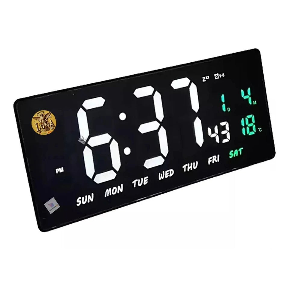 Reloj Digital Led con Calendario Fecha y Temperatura