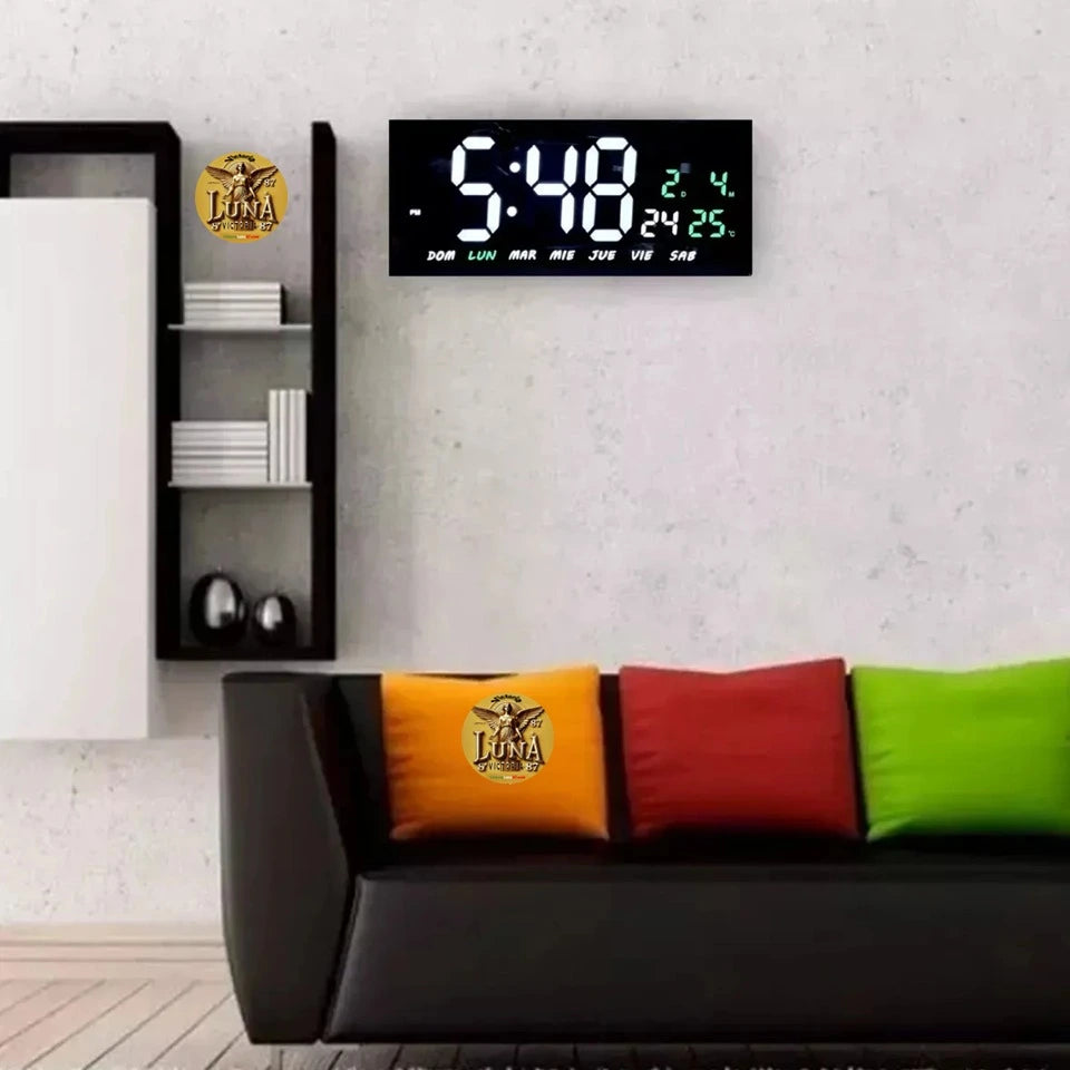 Reloj Digital Led con Calendario Fecha y Temperatura