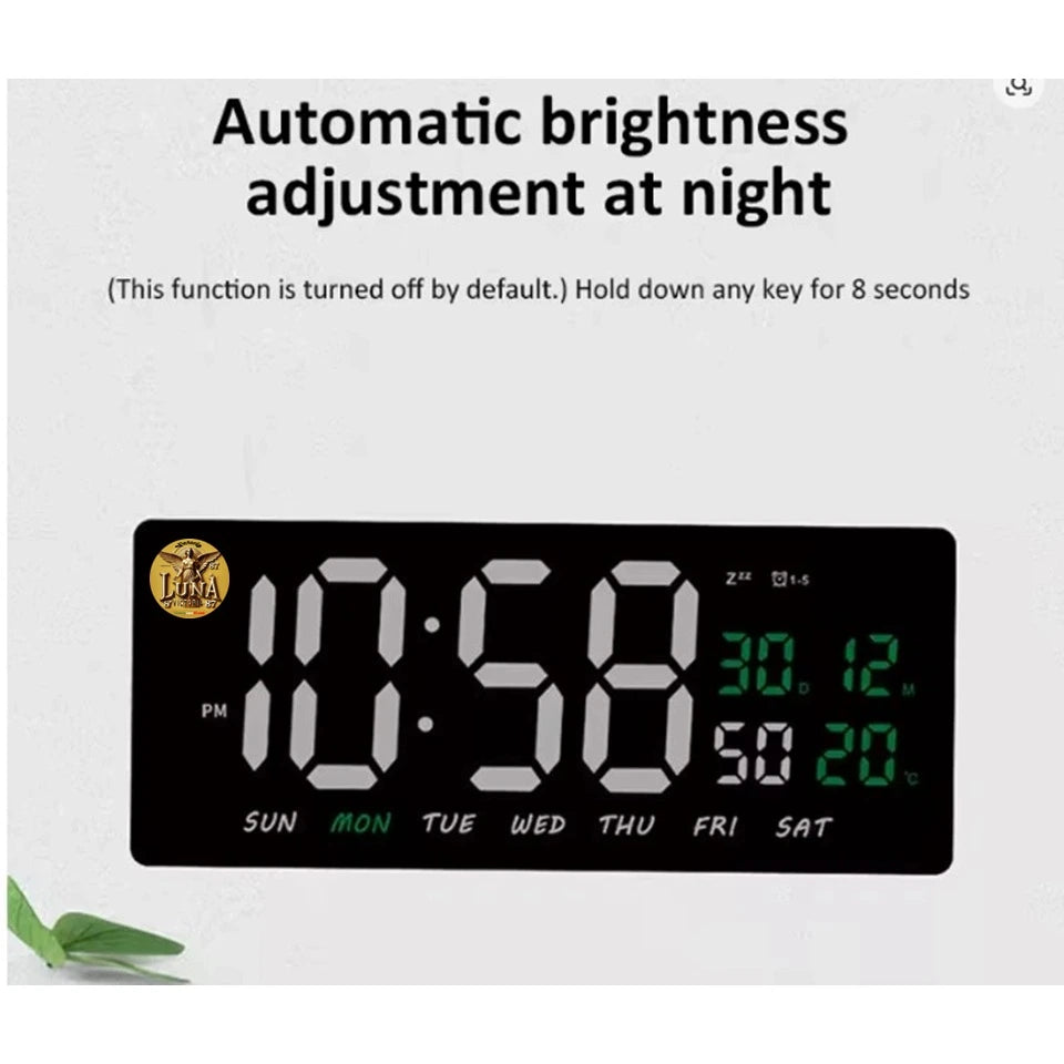 Reloj Digital Led con Calendario Fecha y Temperatura