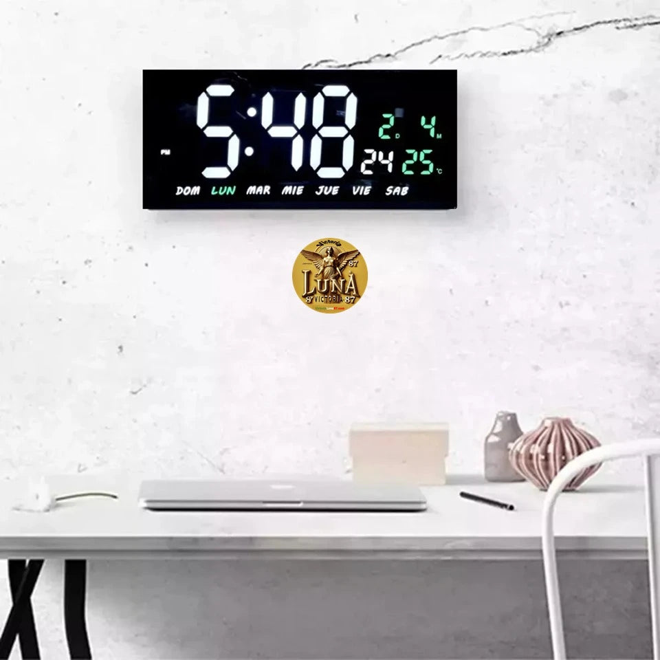 Reloj Digital Led con Calendario Fecha y Temperatura