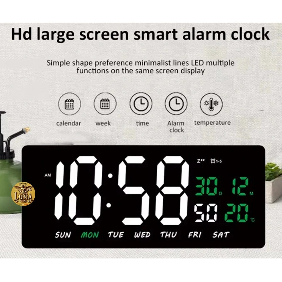 Reloj Digital Led con Calendario Fecha y Temperatura