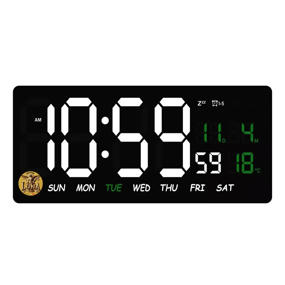 Reloj Digital Led con Calendario Fecha y Temperatura