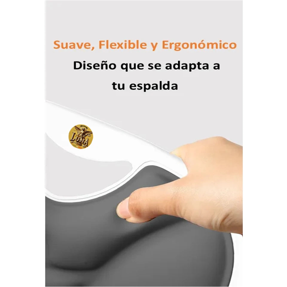 Silla Cojin Ergonomico Para Area Lumbar Color Negro | Oficina & Auto
