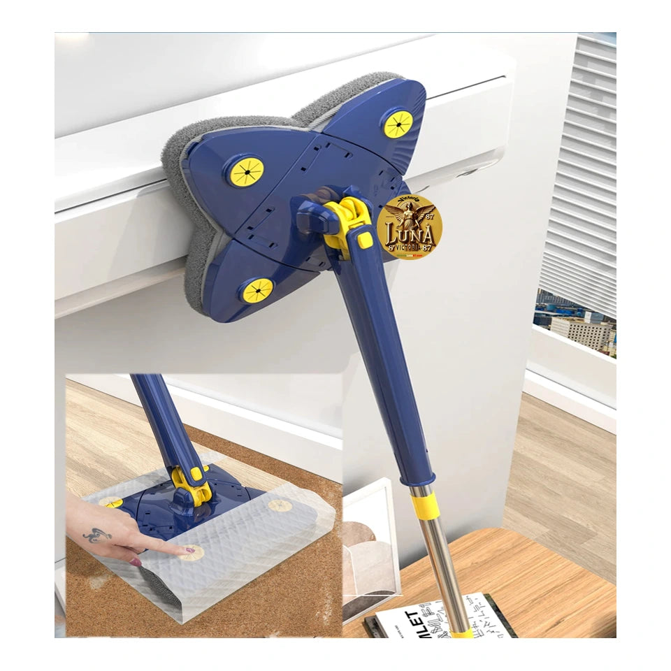🧼Trapero Giratorio 360° Microfibra – Piso Seco y Limpieza Rápida sin Esfuerzo