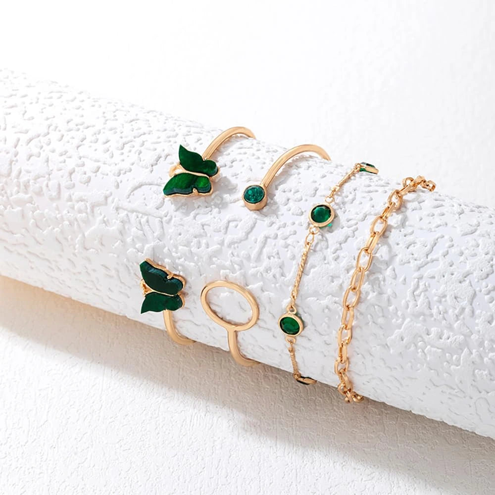 4 Pulseras Cristal De Mariposa