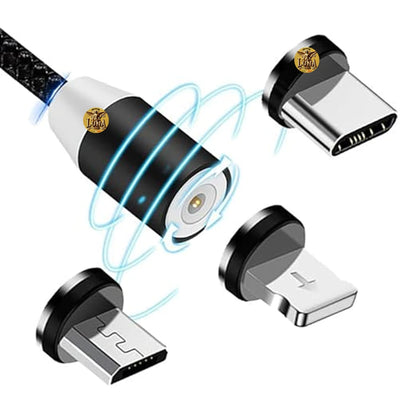 Cable Magnetico Iman 3 en 1 Carga Rapida USB Tipo C