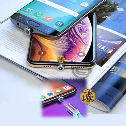 Cable Magnetico Iman 3 en 1 Carga Rapida USB Tipo C