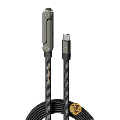 🛡️MagLink Armor 240w™ Cable Magnetico con Soporte y Carga Universal