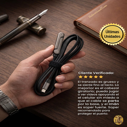 🛡️MagLink Armor 240w™ Cable Magnetico con Soporte y Carga Universal