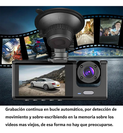 Camara de Carro 3 Lentes DVR Cam 1080p