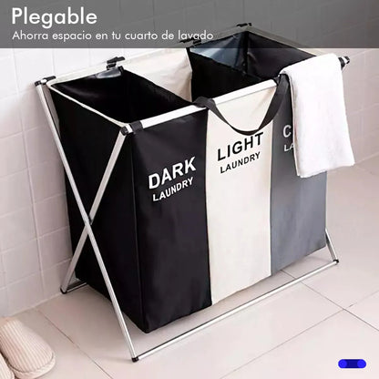 Cesto Triple Plegable Para Ropa Sucia