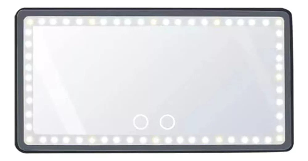 Espejo de Maquillaje con Luz LED Recargable para Auto