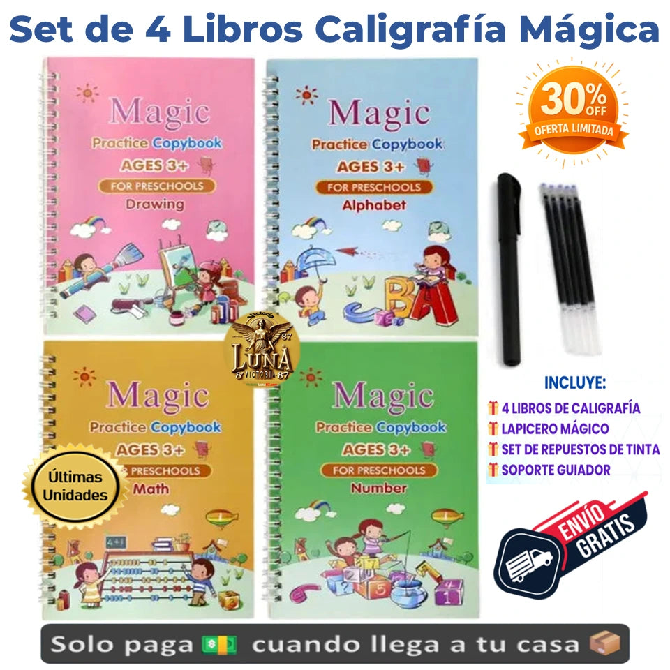 📚Set de 4 Libros de Caligrafia Magica
