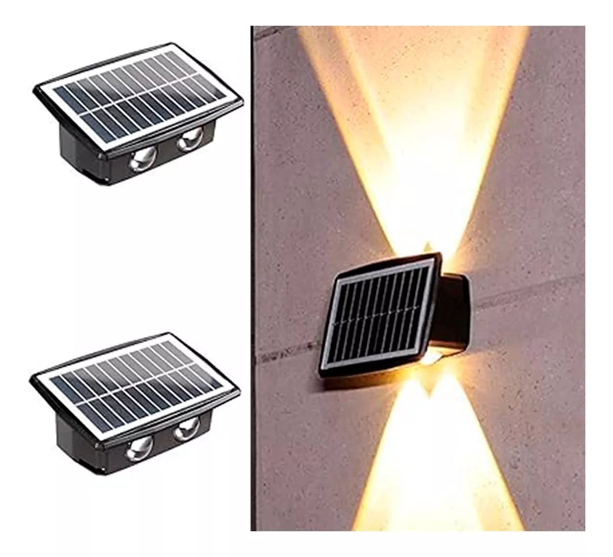 Lampara Solar Aplique de Pared Tipo Lupa para Exteriores