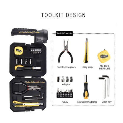🔦Linterna Lampara Solar Power Bank + Kit De Herramientas