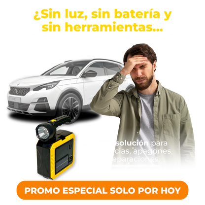 🔦Linterna Lampara Solar Power Bank + Kit De Herramientas