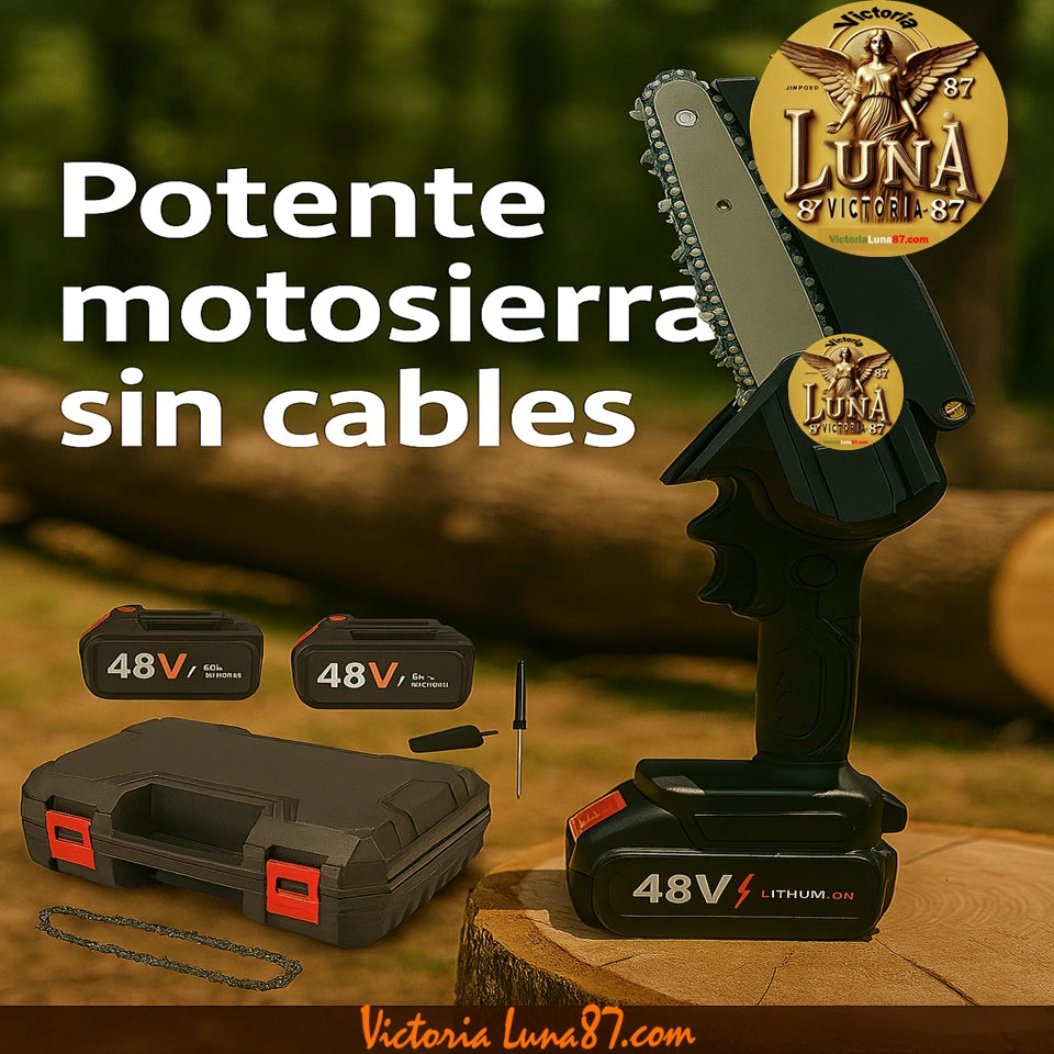 Mini Sierra Eléctrica Portátil 6" 48V con 2 Baterías