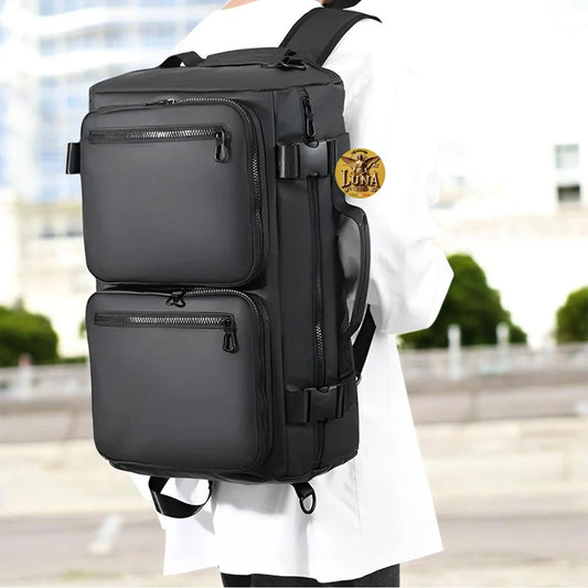 Mochila Bolso Maleta Impermeable Negro Multifuncional Viajero