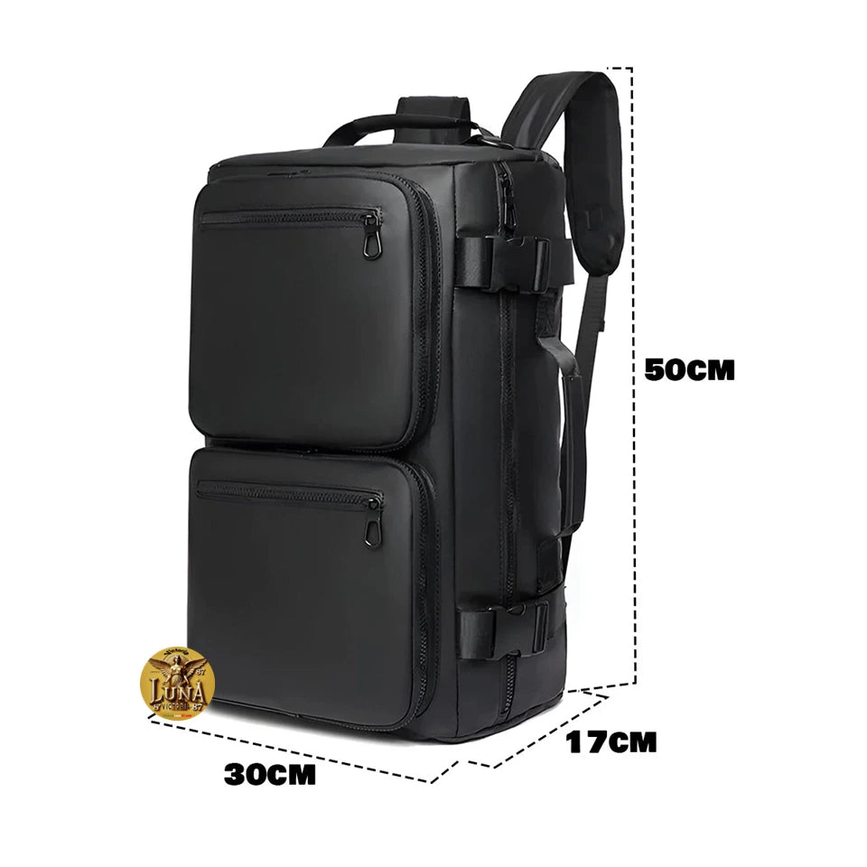 Mochila Bolso Maleta Impermeable Negro Multifuncional Viajero
