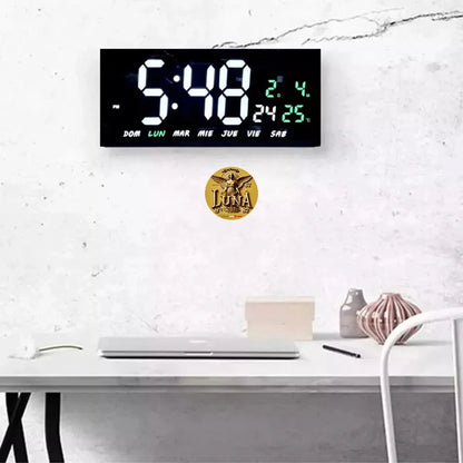 Reloj Digital Led con Calendario Fecha y Temperatura