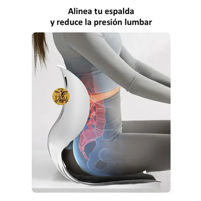 Silla Cojin Ergonomico Para Area Lumbar Color Negro | Oficina & Auto